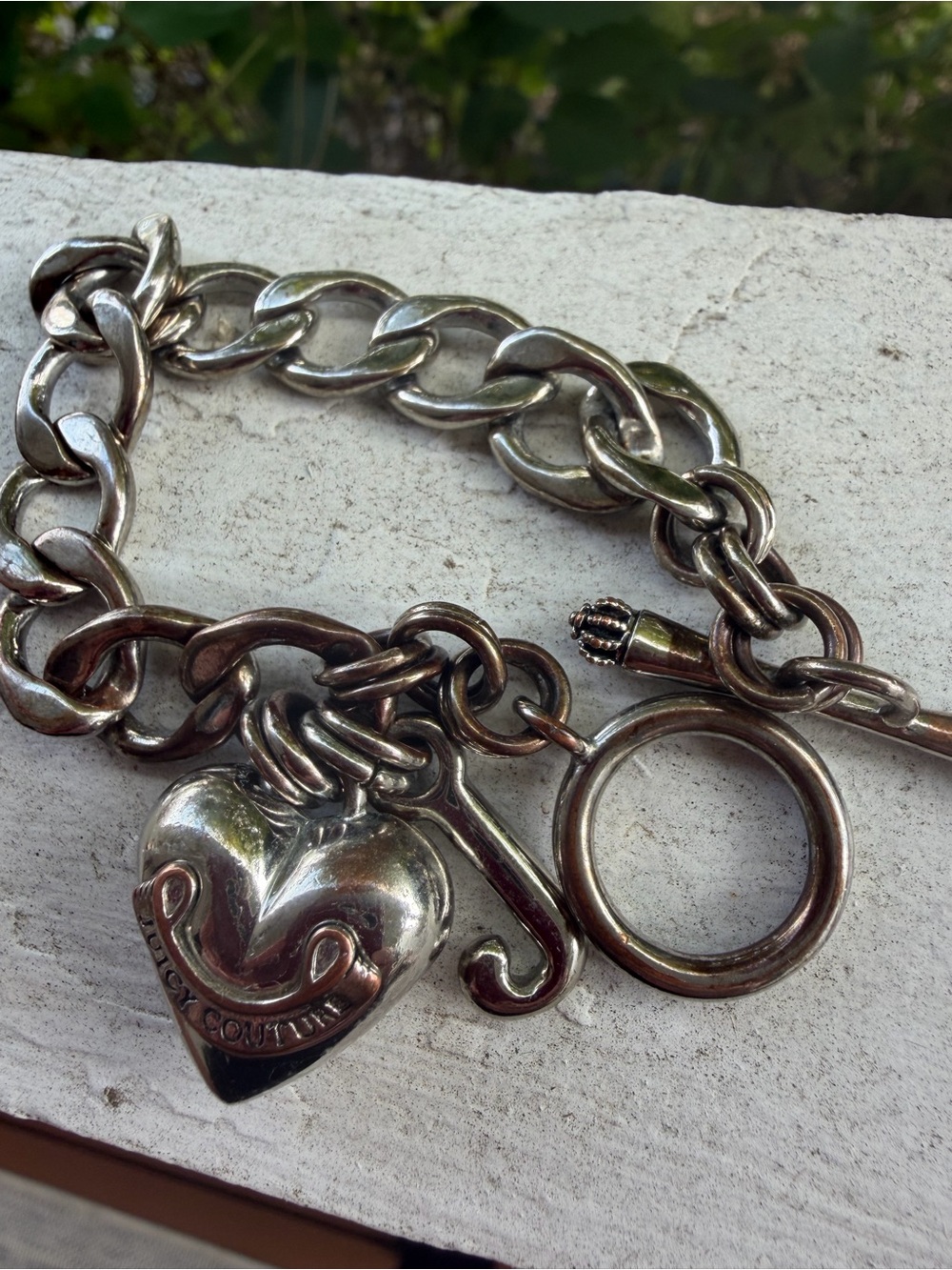 Vintage Silver Juicy Couture Charm Bracelet